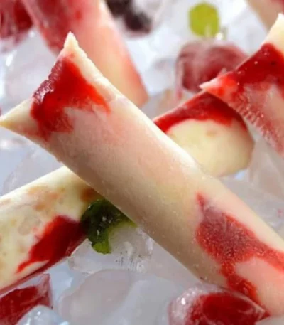 Dindin gourmet ninho com morango